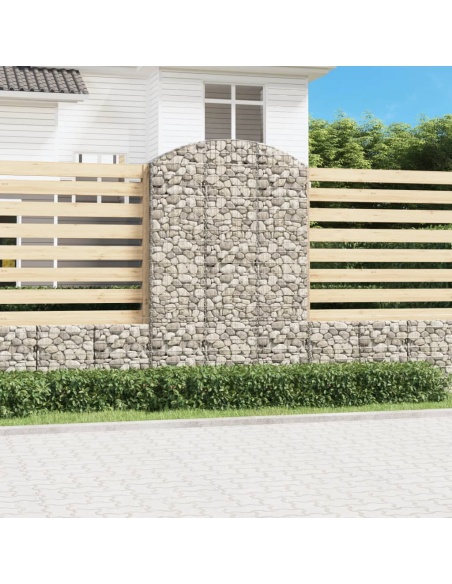 Дъговидна габионна кошница 150x50x220/240 см поцинковано желязо