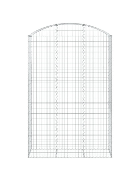 Дъговидна габионна кошница 150x50x220/240 см поцинковано желязо