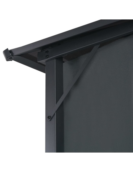 Шатра с пердета, алуминий, 4x3x2,6 м, черна