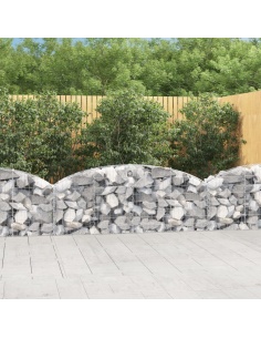 Дъговидна габионна кошница 200x30x60/80 см поцинковано желязо