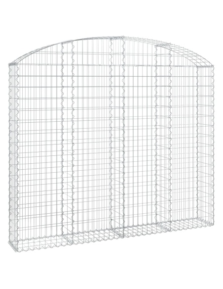 Дъговидна габионна кошница 200x30x160/180 см поцинковано желязо