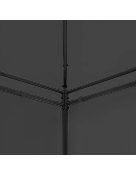 Градинска шатра със завеси, 600x298x270 см, антрацит
