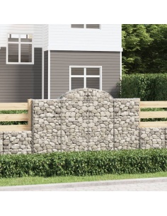 Дъговидна габионна кошница 200x50x120/140 см поцинковано желязо