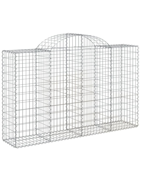Дъговидна габионна кошница 200x50x120/140 см поцинковано желязо