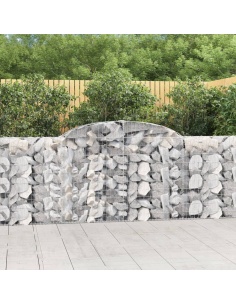 Дъговидна габионна кошница 300x30x100/120 см поцинковано желязо