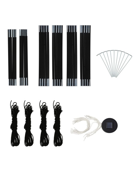 Парти шатра с LED и 4 стени, 3,6x3,6x2,3 м, жълта