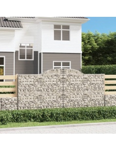 Дъговидна габионна кошница 300x30x140/160 см поцинковано желязо