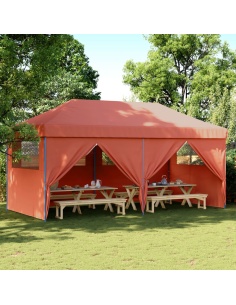 Сгъваема парти шатра pop-up с 4 странични стени теракота