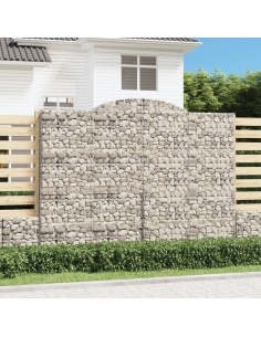 Дъговидна габионна кошница 300x30x220/240 см поцинковано желязо