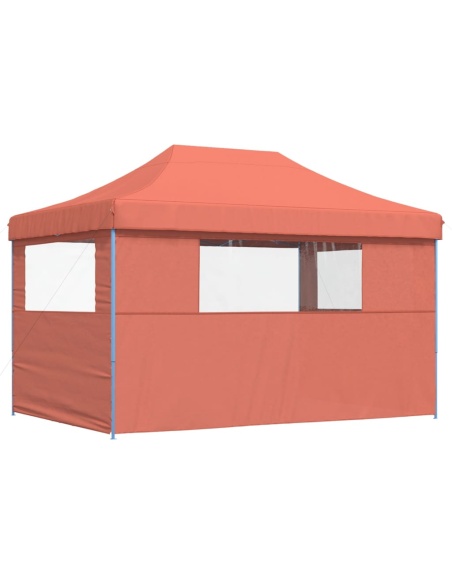 Сгъваема парти шатра pop-up с 3 странични стени теракота