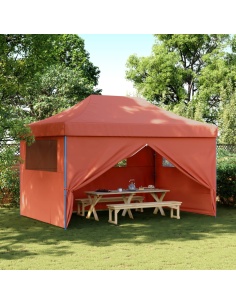 Сгъваема парти шатра pop-up с 4 странични стени теракота