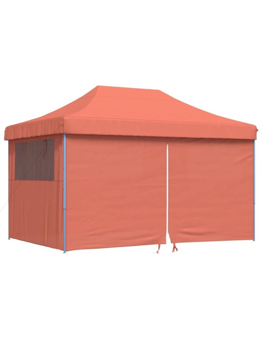Сгъваема парти шатра pop-up с 4 странични стени теракота