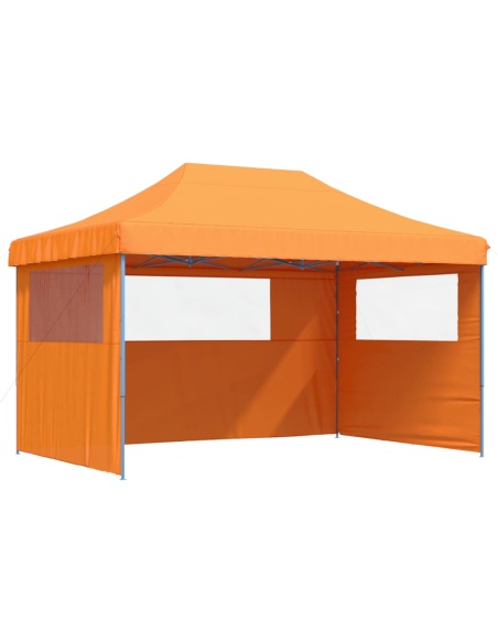 Сгъваема парти шатра pop-up с 3 странични стени оранжева