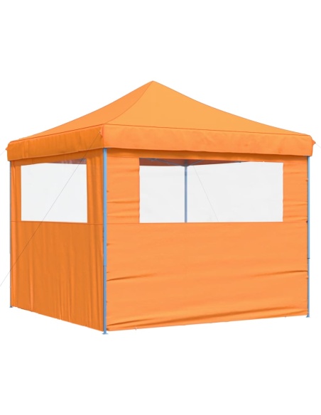Сгъваема парти шатра pop-up с 2 странични стени оранжева