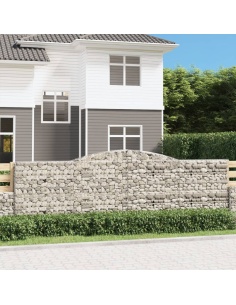 Дъговидна габионна кошница 400x30x120/140 см поцинковано желязо