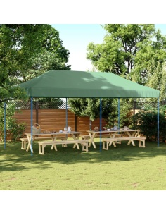 Сгъваема парти шатра, pop-up, зелена, 580x292x315 см