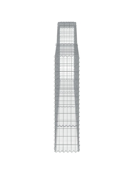 Дъговидна габионна кошница 400x30x120/140 см поцинковано желязо