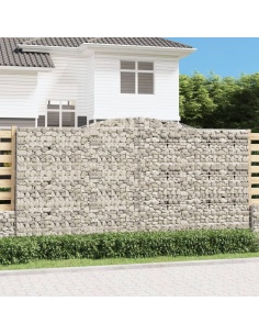 Дъговидна габионна кошница 400x30x200/220 см поцинковано желязо