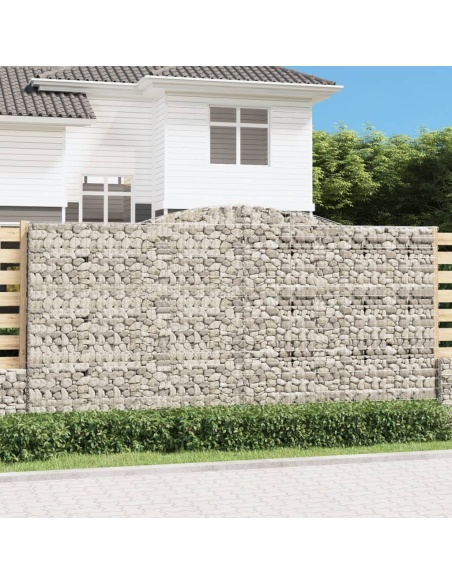 Дъговидна габионна кошница 400x30x200/220 см поцинковано желязо