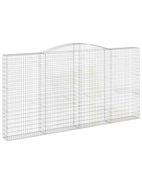 Дъговидна габионна кошница 400x30x200/220 см поцинковано желязо