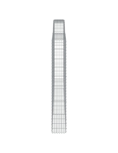 Дъговидна габионна кошница 400x30x200/220 см поцинковано желязо
