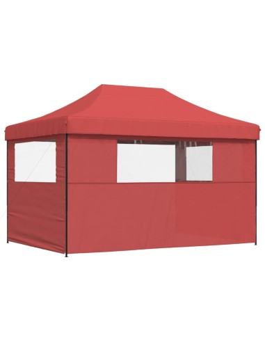 Сгъваема парти шатра pop-up с 3 странични стени бордо