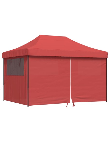 Сгъваема парти шатра pop-up с 4 странични стени бордо