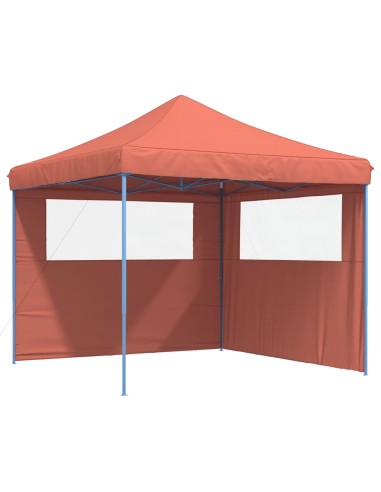 Сгъваема парти шатра pop-up с 2 странични стени теракота