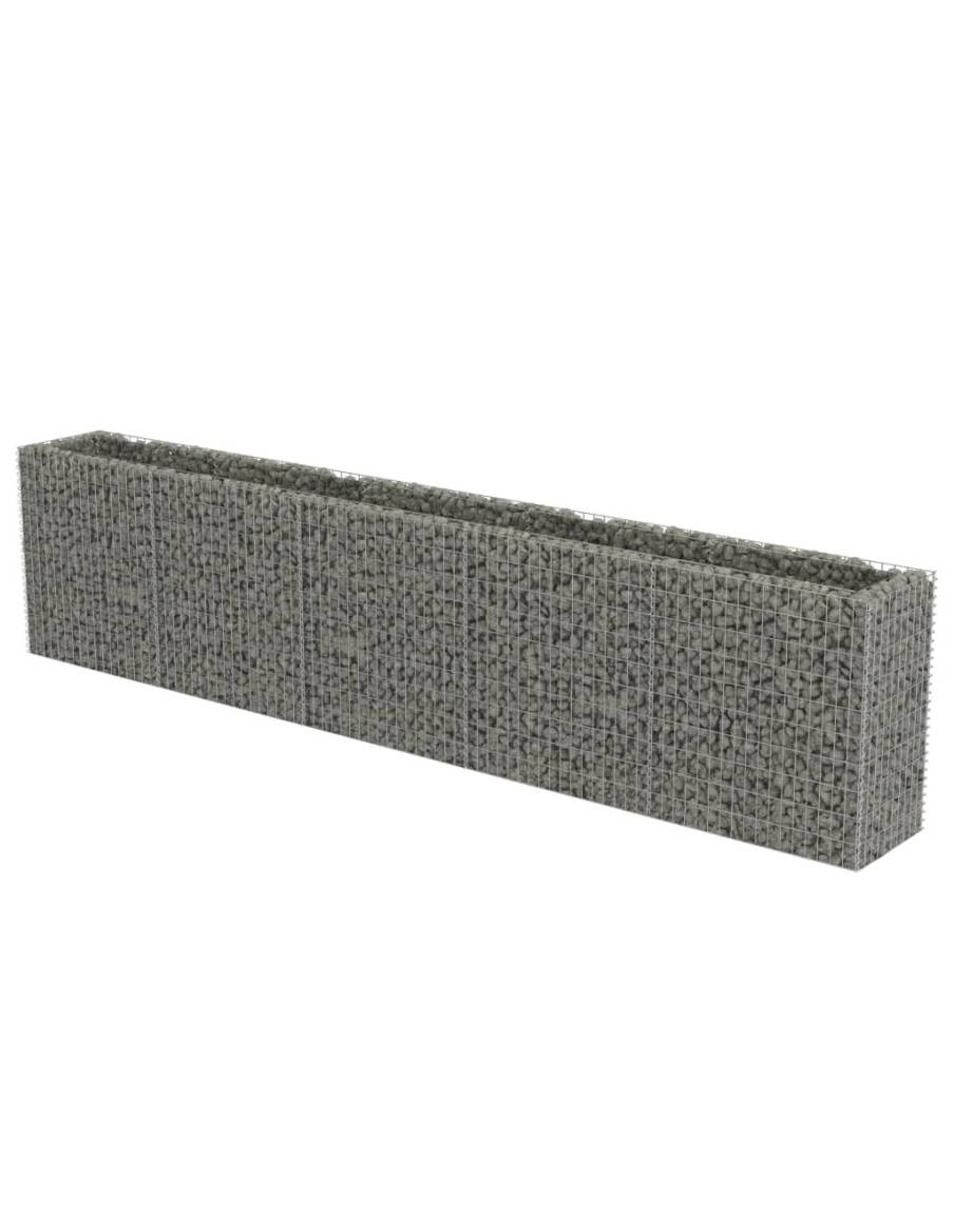 Габион повдигната леха, поцинкована стомана, 450x50x100 cм