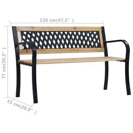 Градинска пейка, 120 cм, дърво