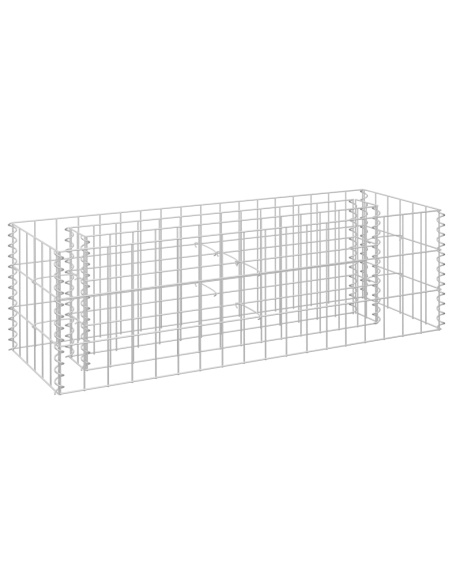 Габион повдигната леха, поцинкована стомана, 90x30x30 cм