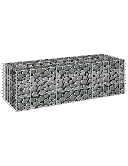 Габион повдигната леха, поцинкована стомана, 90x30x30 cм