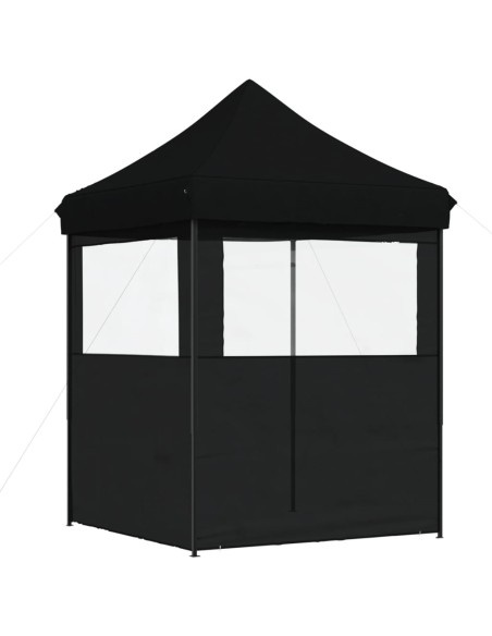 Сгъваема парти шатра pop-up с 2 странични стени черна