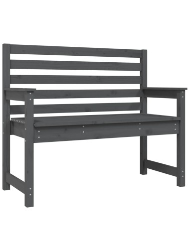 Градинска пейка сива 109x48x91,5 см борово дърво масив