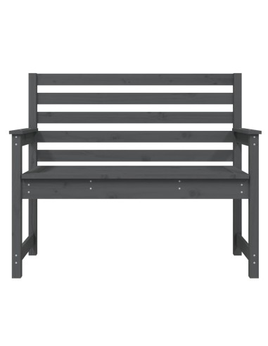 Градинска пейка сива 109x48x91,5 см борово дърво масив