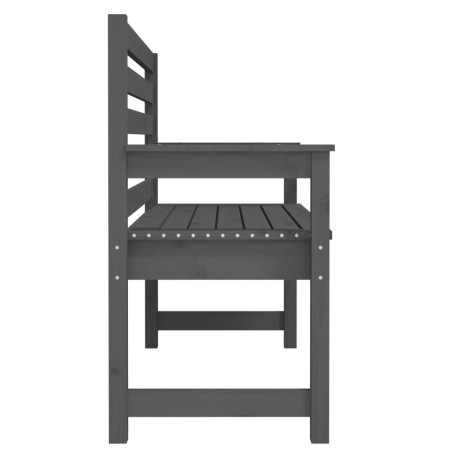 Градинска пейка сива 109x48x91,5 см борово дърво масив