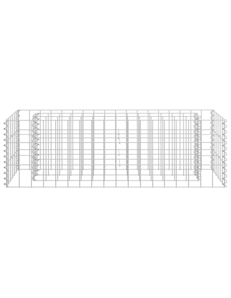 Габион повдигната леха, поцинкована стомана, 90x30x30 cм