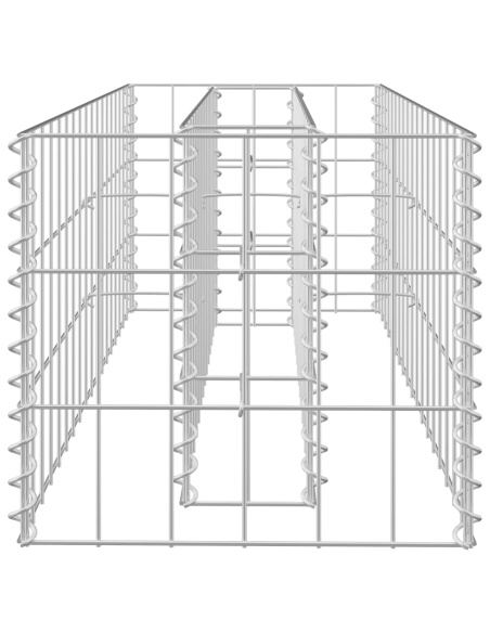Габион повдигната леха, поцинкована стомана, 90x30x30 cм