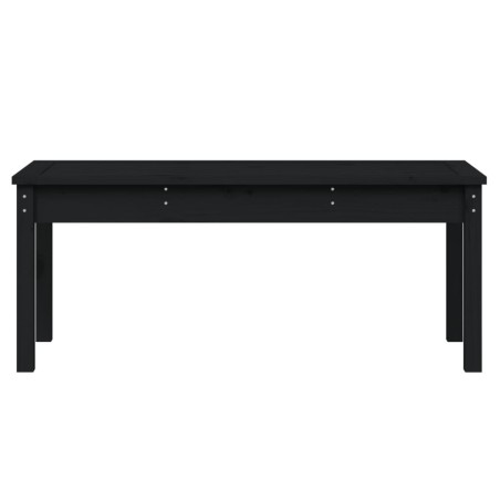 Градинска пейка, черна, 109x44x45 см, борово дърво масив