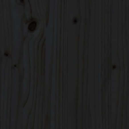 Градинска пейка, черна, 109x44x45 см, борово дърво масив