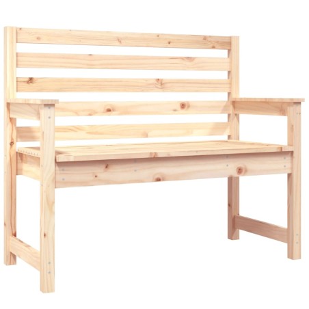 Градинска пейка, 109x48x91,5 см, борово дърво масив