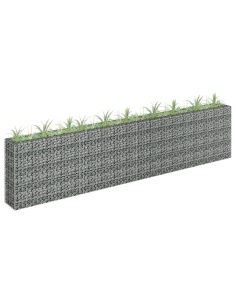 Габион повдигната леха, поцинкована стомана, 360x30x90 cм