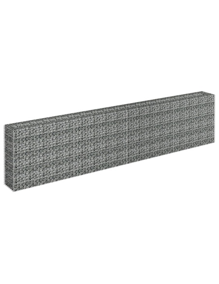 Габион повдигната леха, поцинкована стомана, 360x30x90 cм