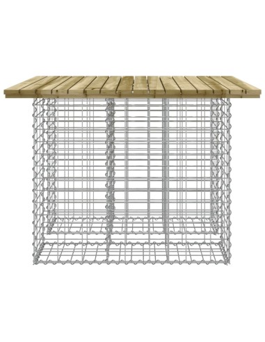 Градинска пейка габионен дизайн 100x102x72 см импрегниран бор