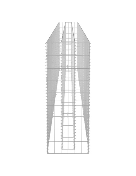 Габион повдигната леха, поцинкована стомана, 360x30x90 cм