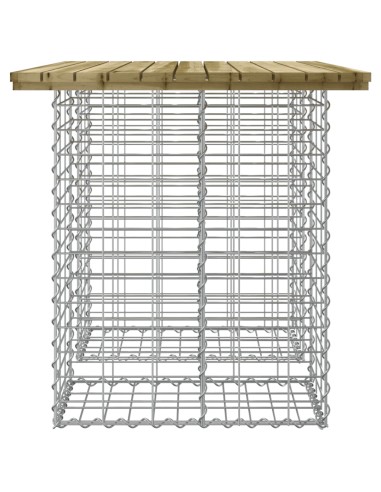Градинска пейка с габионен дизайн 100x70x72 см импрегниран бор
