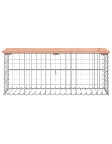 Градинска пейка габионeн дизайн 103x31,5x42 см дуглас масив