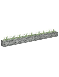 Габион повдигната леха, поцинкована стомана, 360x30x30 cм