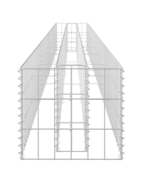 Габион повдигната леха, поцинкована стомана, 360x30x30 cм