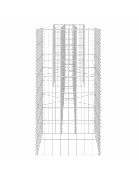 Габион плантер Н-образен, стоманена тел, 260x40x80 cм